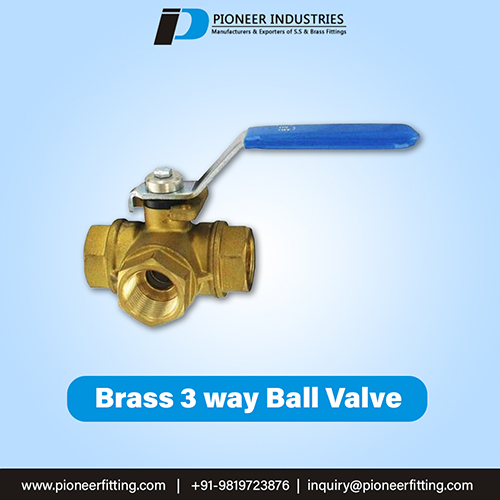 Brass 3-Way Ball Valve Tube to Tube